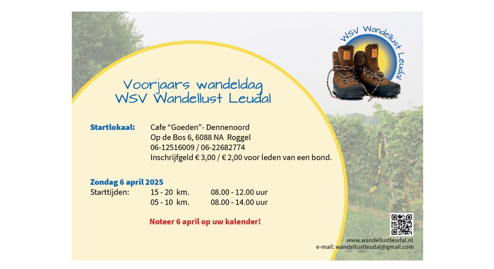 Voorjaars wandeldag WSV Wandellust Leudal