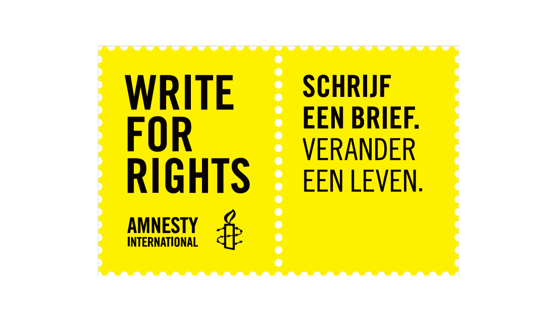 Amnesty schrijfdag 10 december in La Rochelle