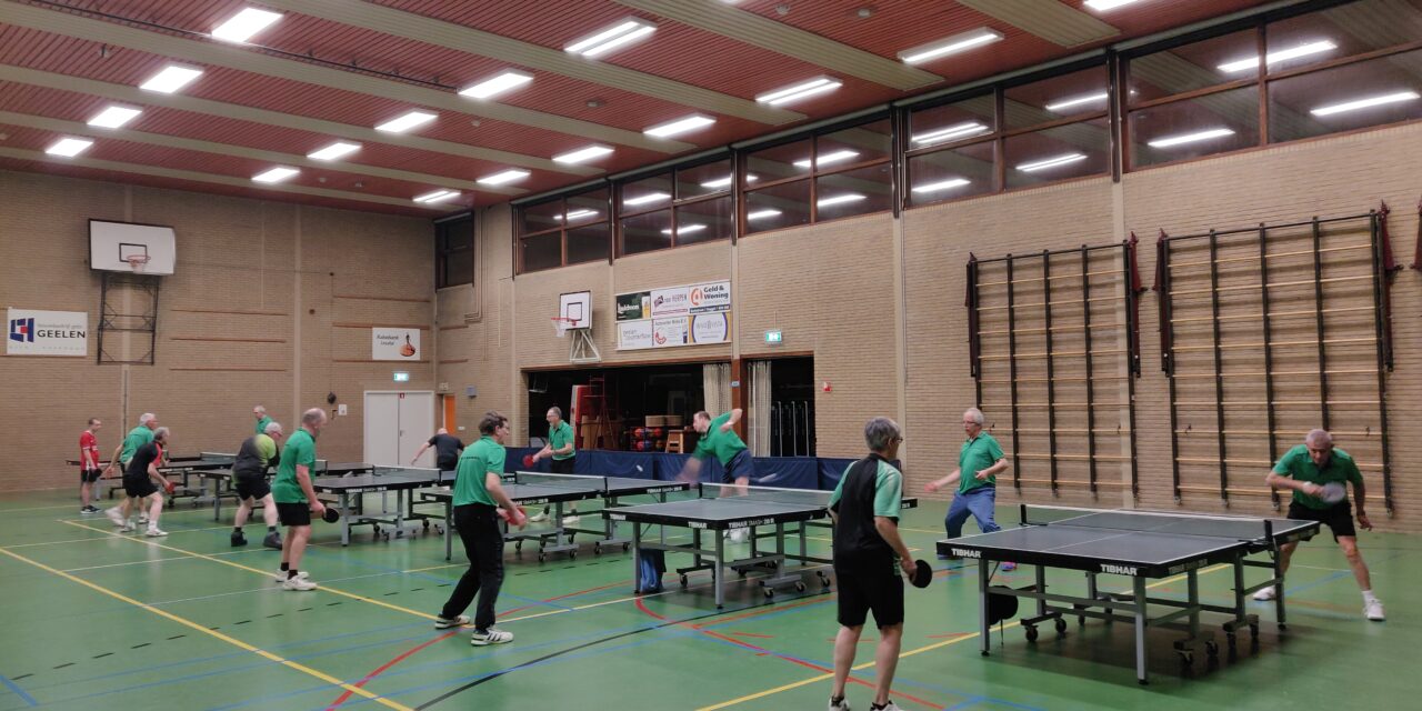 Tafeltennissen op maandagmiddag in Neer