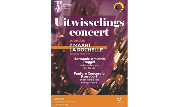 Uitwisselingsconcert harmonie Amicitia 7 maart